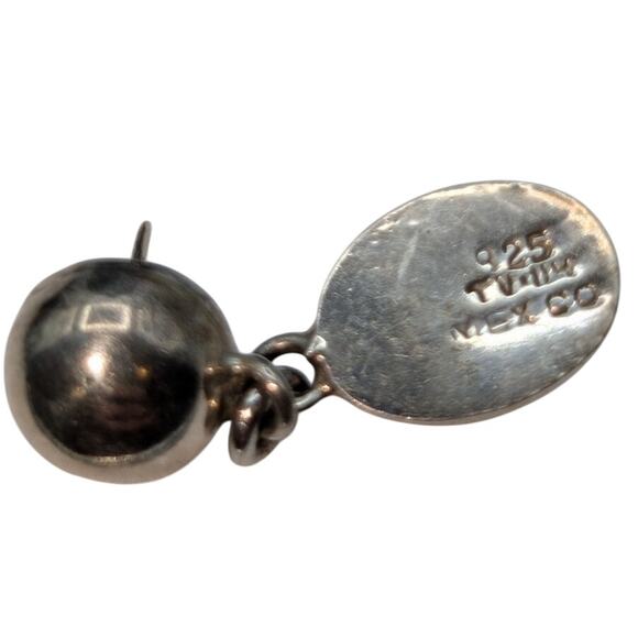 VTG Taxco Mexico Sterling Silver Lapis Lazuli Inlay 1.5" Long Dangle Earrings - Picture 4 of 6